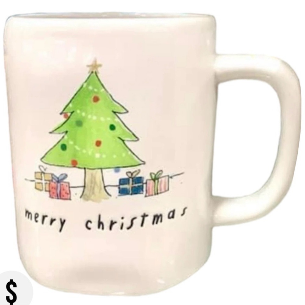 Rae Dunn ceramic Merry Christmas Mug 16 fluid oz